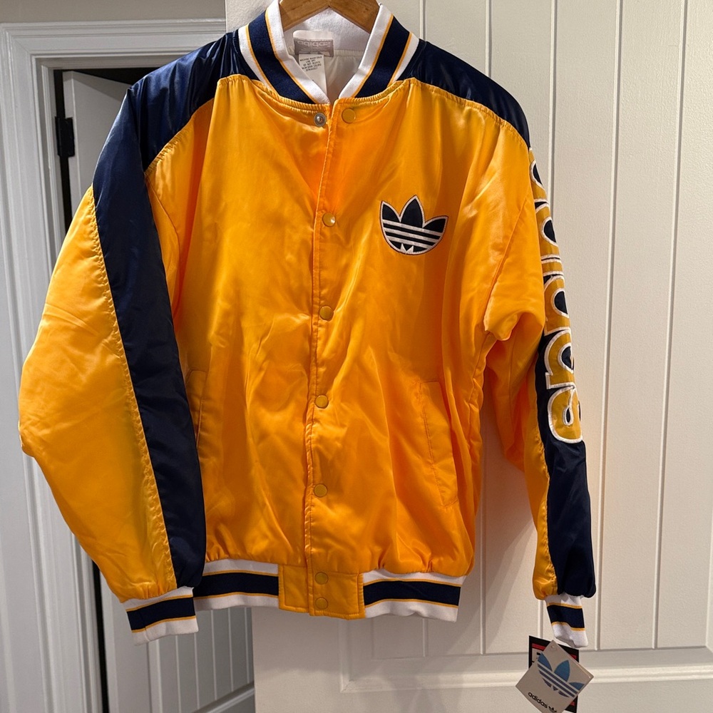 NWT Vintage Adidas RUN DMC Jacket in Yellow and Navy